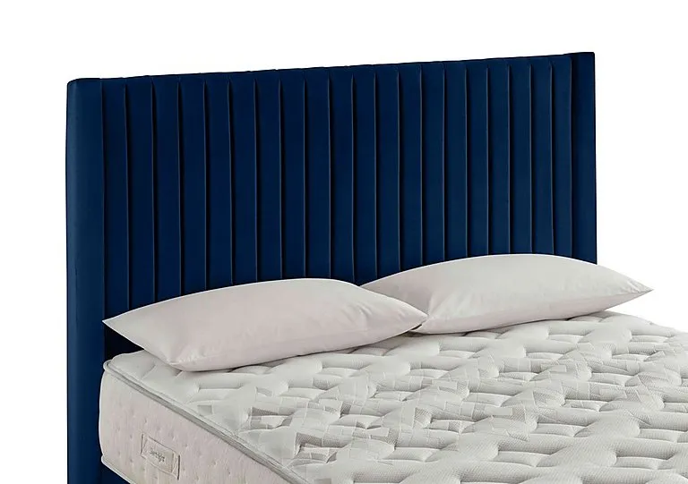 Cascade Floor Standing Headboard - Double - Smooth Velvet Maritime