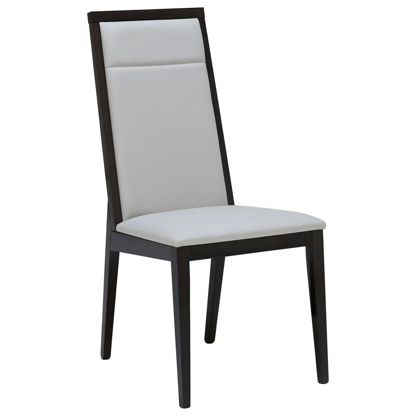 Versilia Dining Chair - Grey - Leather - Plain - W51 x D60 x H105.5cm - Barker & Stonehouse