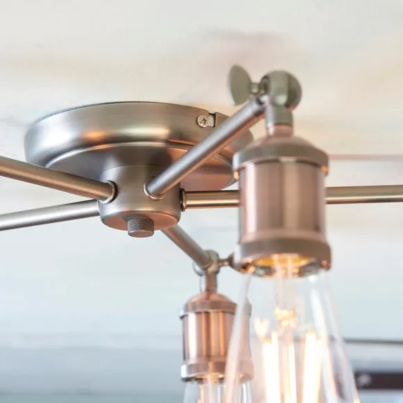 Vogue Eastville Industrial 5 Light Semi Flush Ceiling Light 3