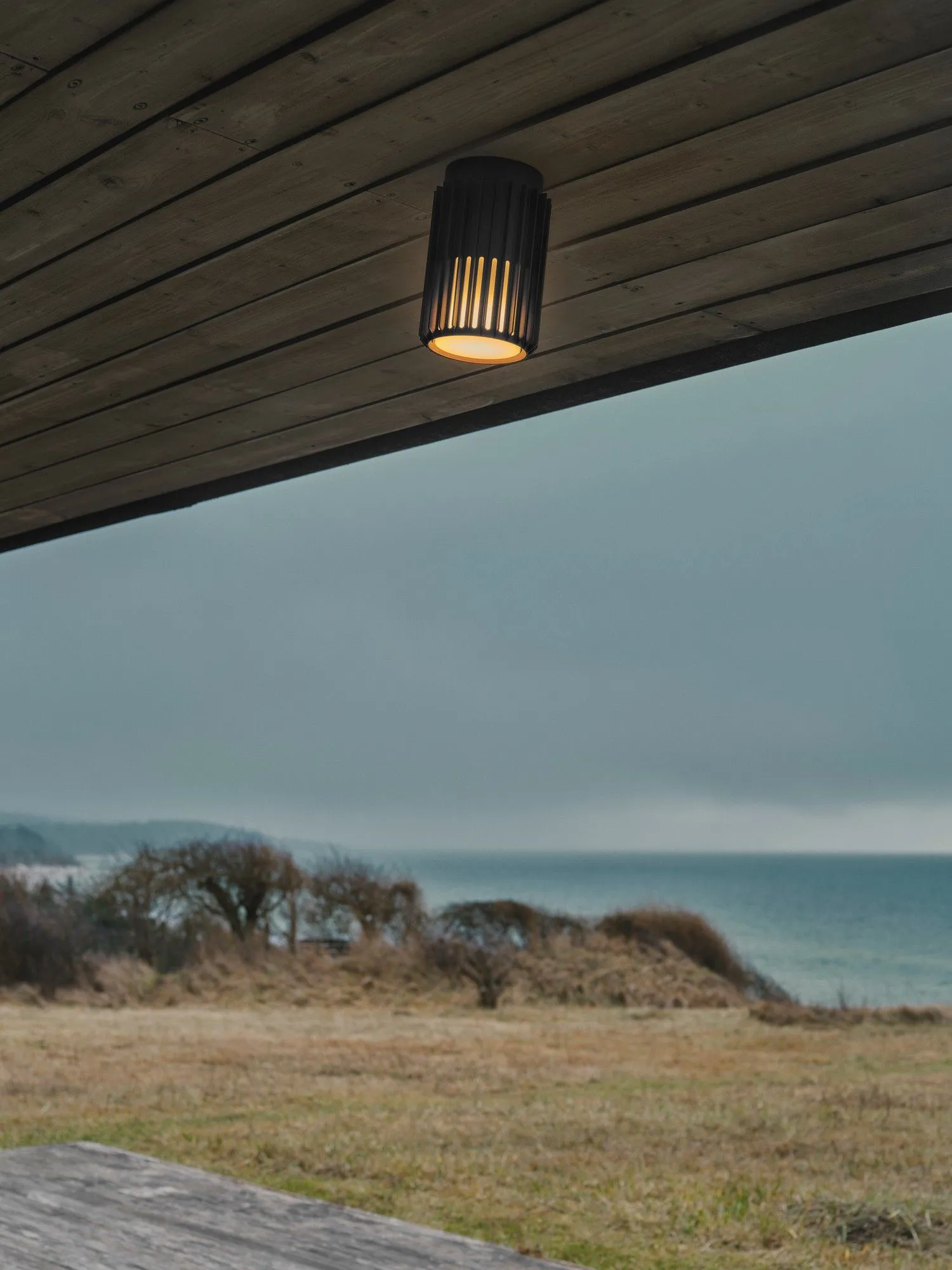 Nordlux Aludra Outdoor Ceiling Light Black Metal E27 IP54 Mains 3