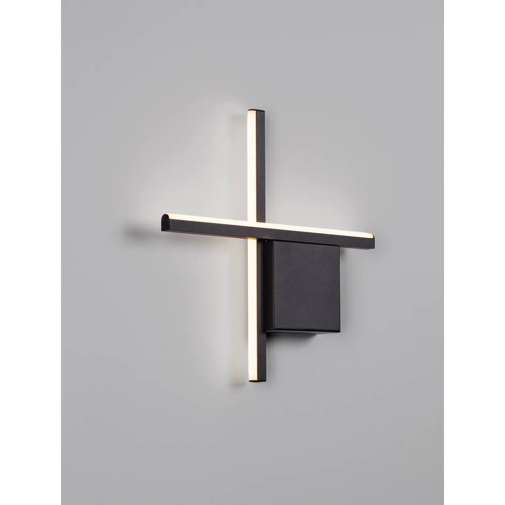 Netlighting Cross Integrated LED Wall Lamp Sandy Black LED 10W 660lm 2700K 4