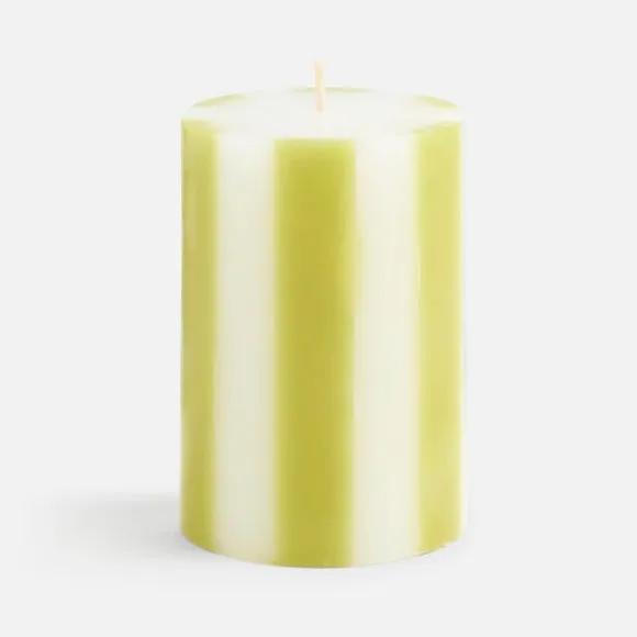 Stripe Pillar Candle 3