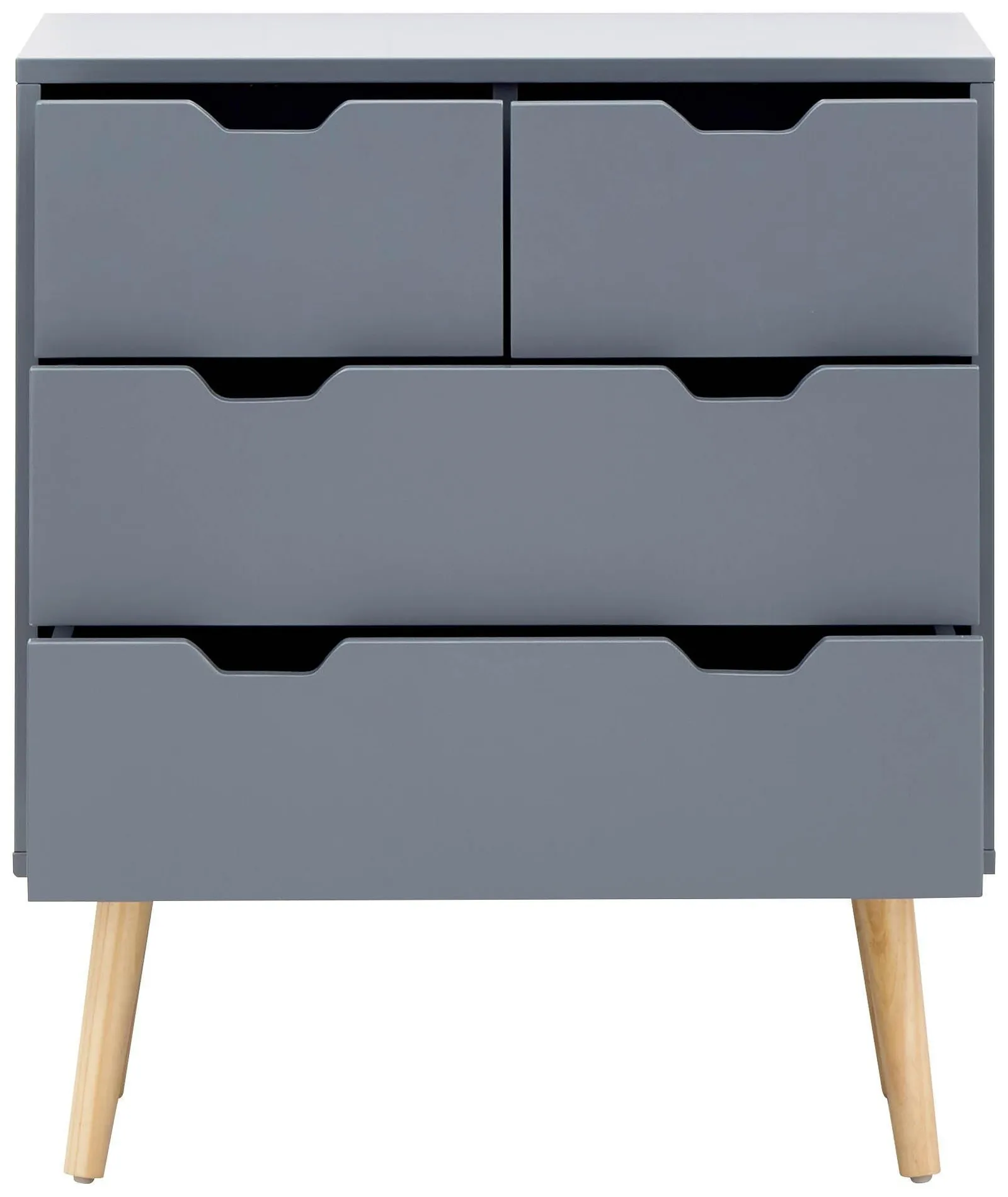 GFW Nyborg 2+2 Drawer Chest in Dark Grey 5