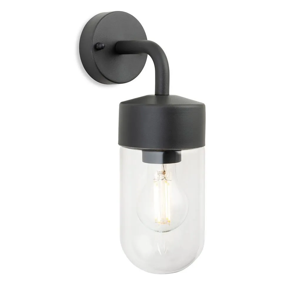 Netlighting Brisbane Wall Light Graphite IP44 in Dark Grey