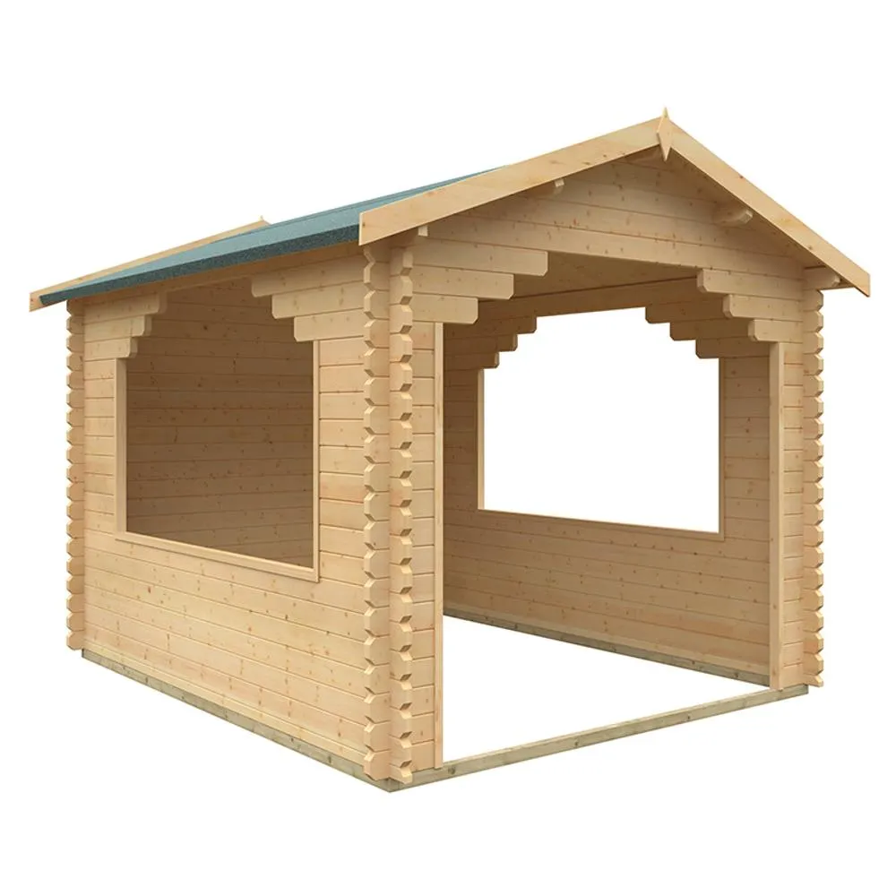Buttercup Farm 12x10 The Stowe 44mm Cabin - L355 x W295 x H272.6 cm in Natural 2