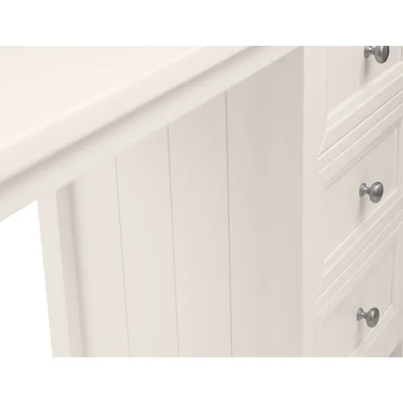 Maine 6 Drawer Dressing Table, White 4