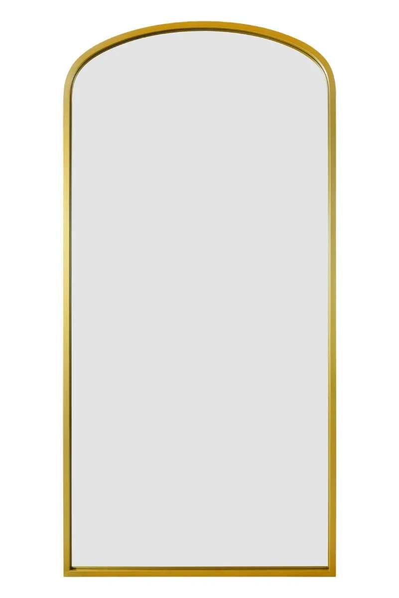 MirrorOutlet Gold Metal Framed Arched Garden Wall Mirror 67"x33" (170x85CM) 3