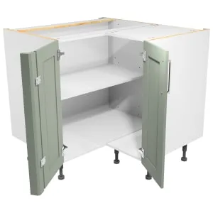 Wickes Ohio Reed Green Shaker Corner Base Unit - 925mm 2