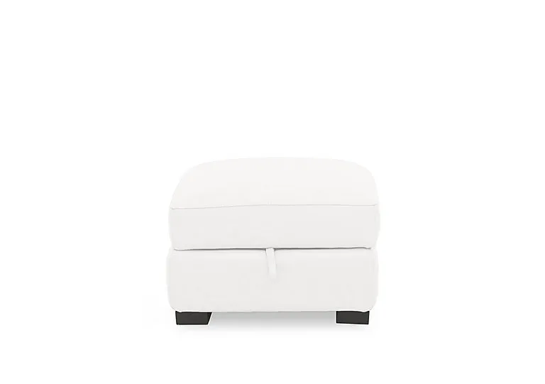 Nova Leather Storage Footstool - BV Star White