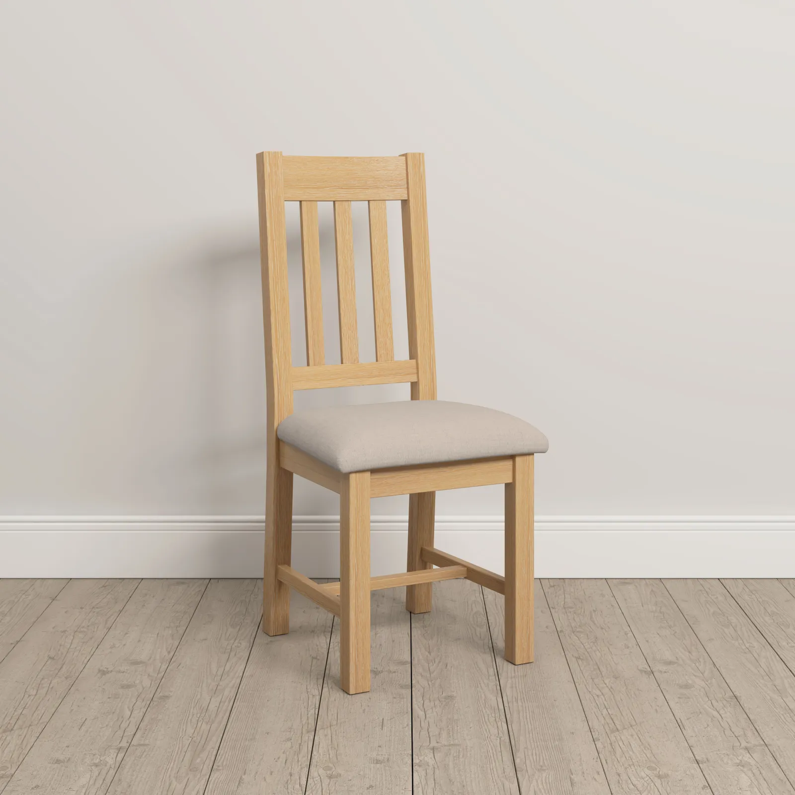 Seconique Windsor Slatted Chair (Box of 2) in Light Oak