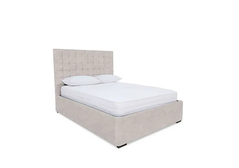 Dice Ottoman Bed Frame - Super King - Lace Ivory