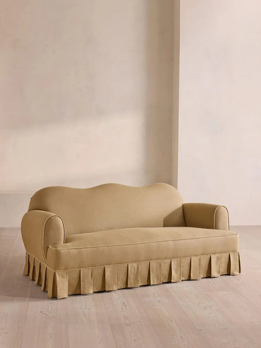 Madelyn Three Seater Sofa, Linen, Wheat