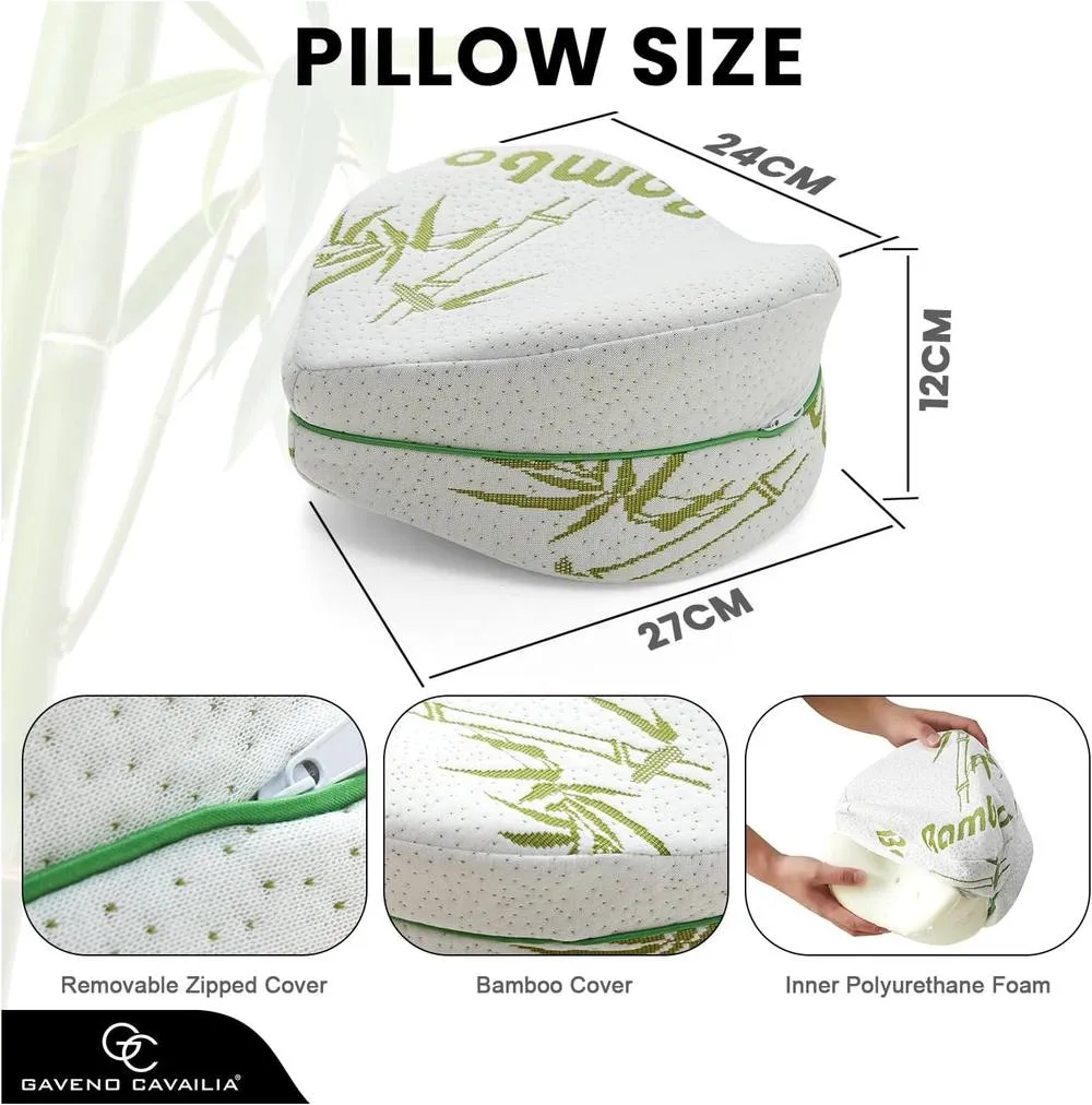 GAVENO CAVAILIA Bamboo Sweetheart Leg Support Pillow in White 4