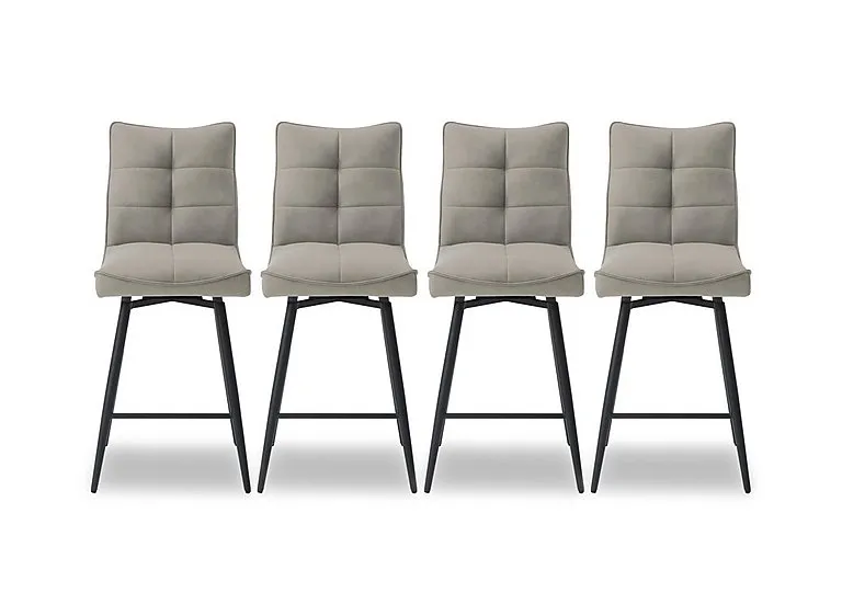 Germain Set of 4 Swivel Bar Stools - Taupe