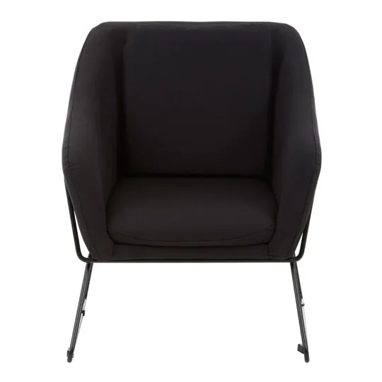 Porrima Black Chair With Stainless Steel Legs