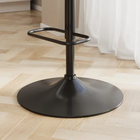 Kendall Bar Stool with Black Legs, Velvet 5