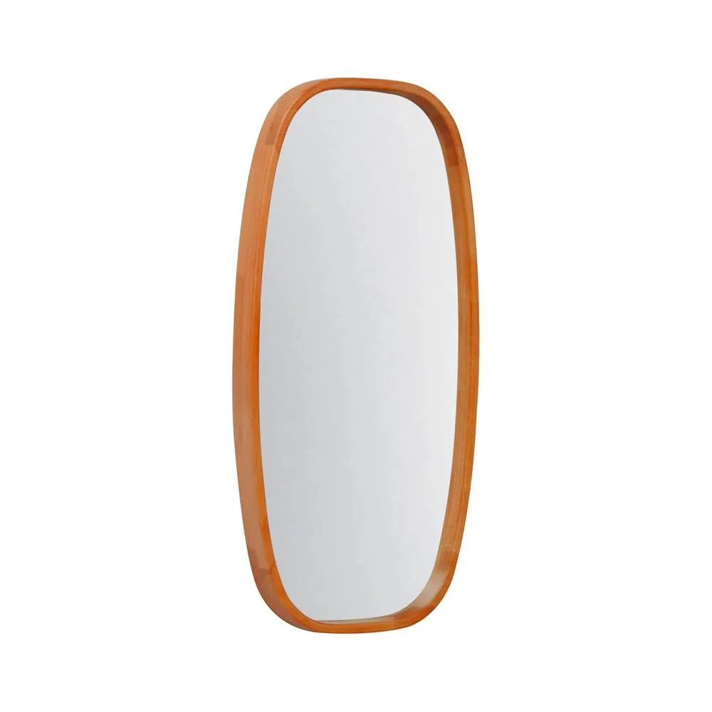 sweeek Rectangular wooden mirror in Light Brown 2