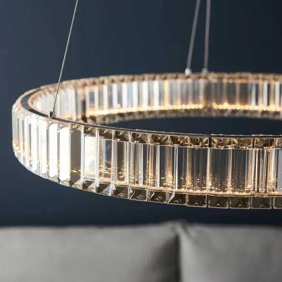 Vogue Katana Crystal Hoop LED Ceiling Light 5