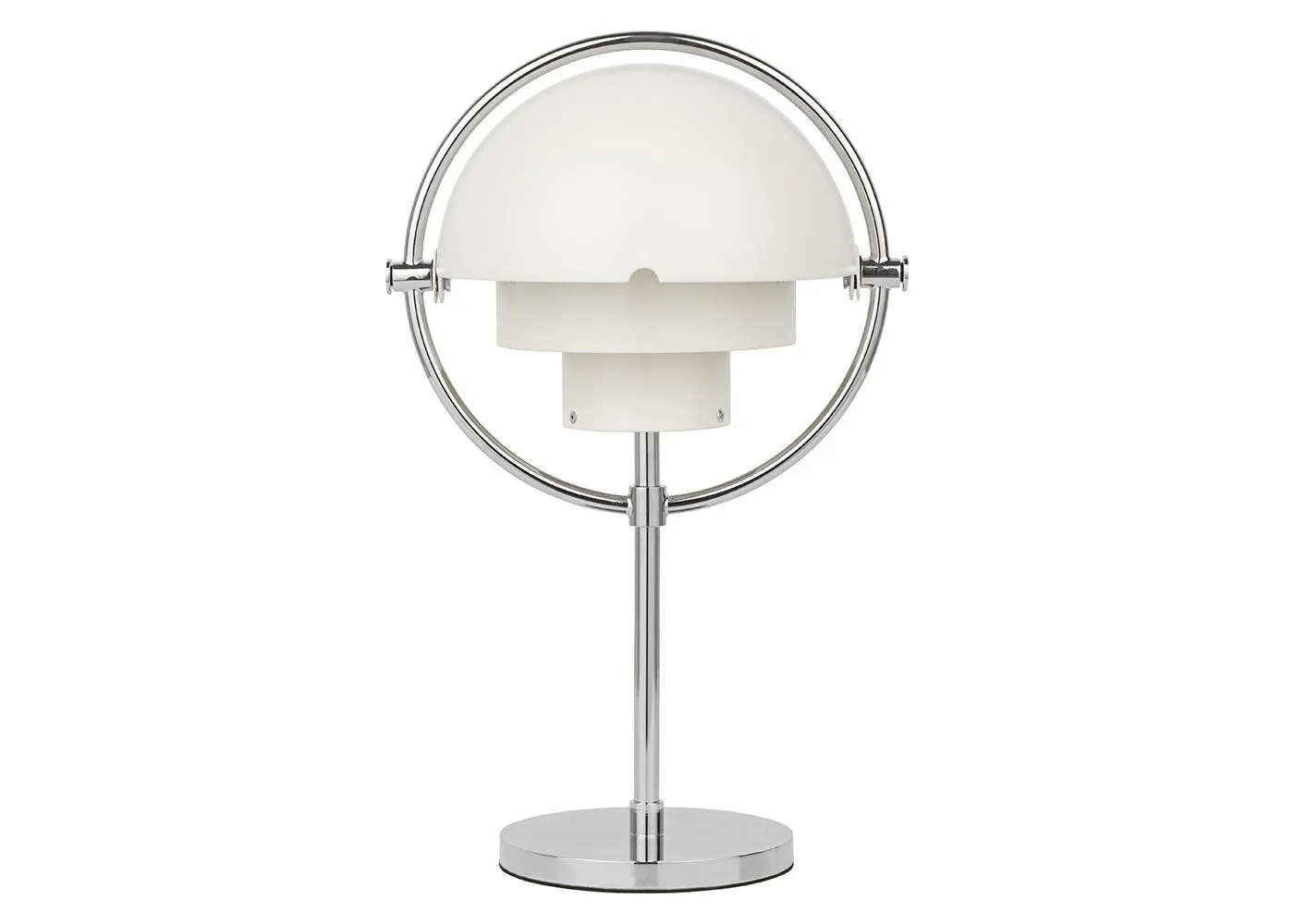 Gubi Multi-Lite Portable Table Lamp Chrome/White Semi Matt 1