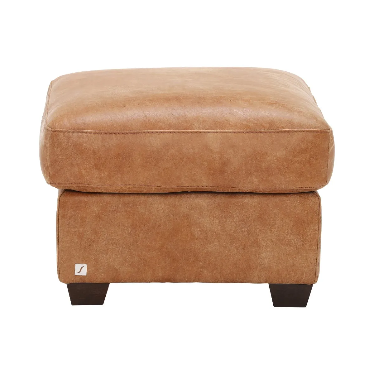 Houston Footstool, Brown Leather | Barker & Stonehouse 3