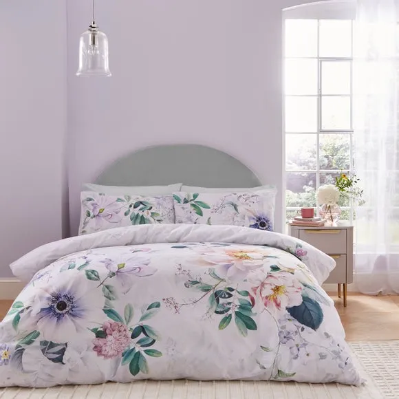 Tansy Floral 100% Cotton Sateen Duvet Cover & Pillowcase Set