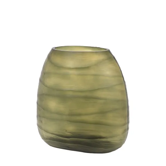Cedar & Sage Sintra Hand Blown Carved Glass Vase 6