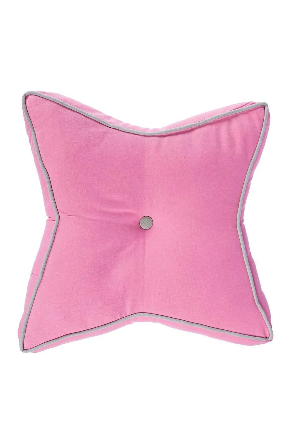 Homescapes Star Floor Cushion Soft Cotton, Comfy & OEKO-TEX® Certified in Pink 1