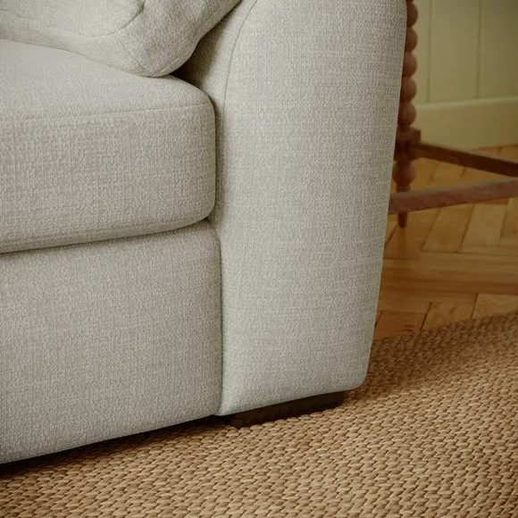 Milton Textured Chenille Corner Chaise Sofa 5