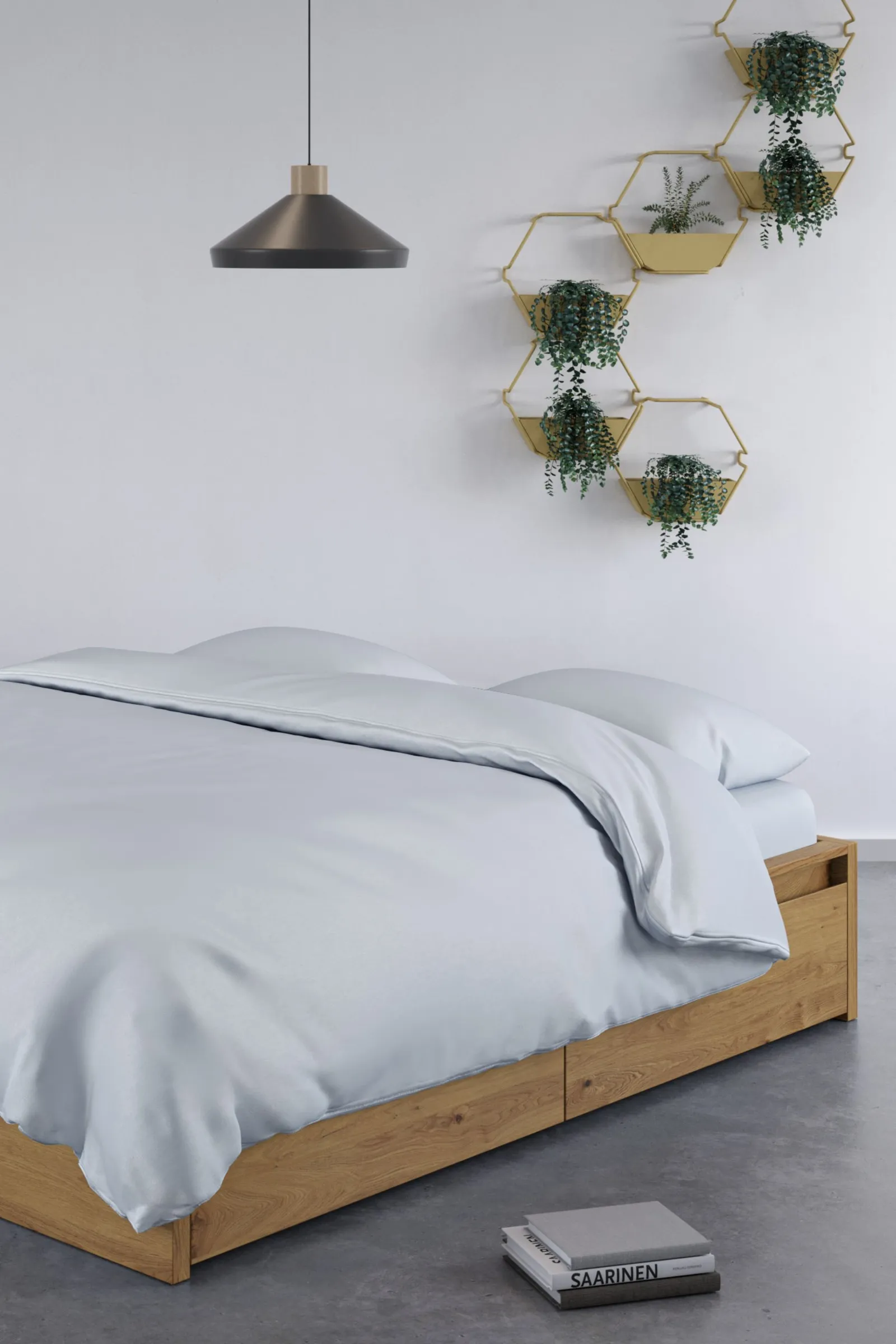 Panda London 100% Bamboo Complete Bedding Set in White 6