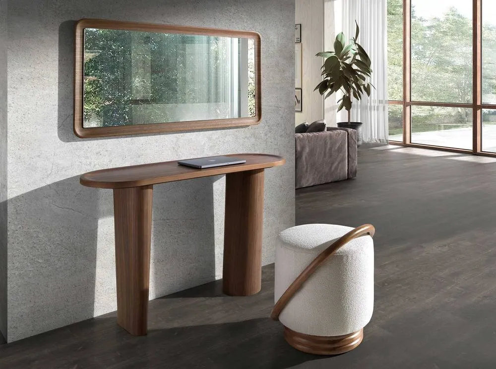 Angel Cerda Rectangular Walnut Wall Mirror 120x60 cm 3