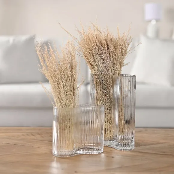 Hestia Ribbed Glass Vase 3