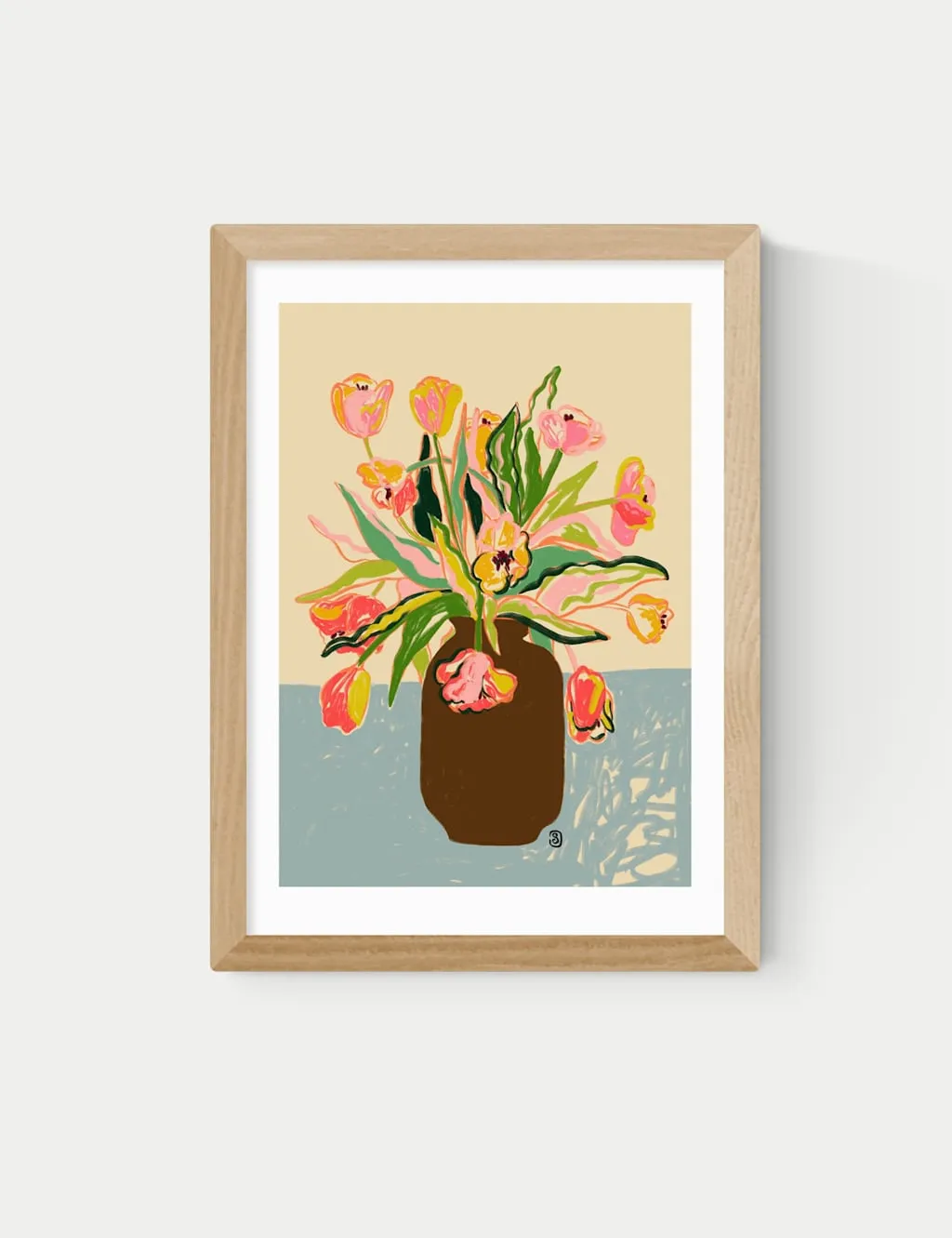 East End Prints Tulips Framed Art Print Natural
