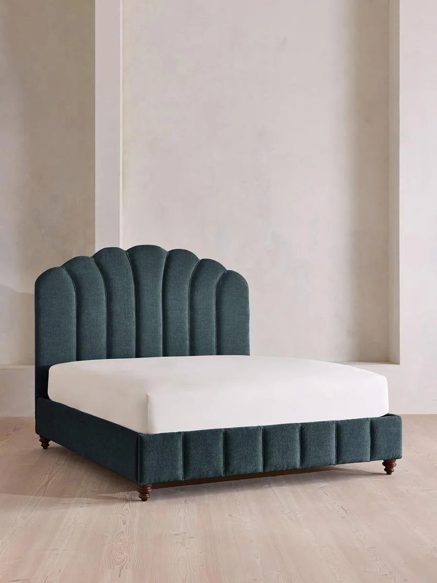 Manette Bed, Emperor, Linen Chenille, Deep Teal