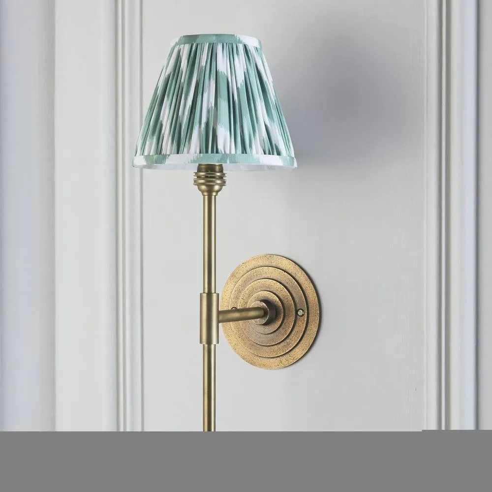 Netlighting Halo Tall & Zigzag 16cm Wall Lamp Antique Brass Cotswold Green in Gold 5