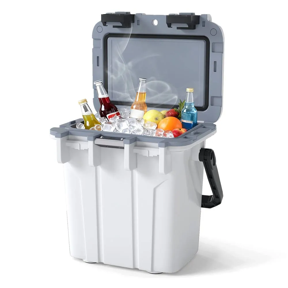 Costway Ultra-Light Injection Molded Cooler 20L Hard Ice Chest in White