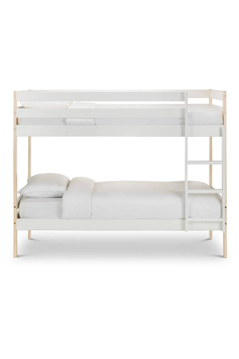 Julian Bowen Nova Single White & Wood Effect Bunk Bed 4