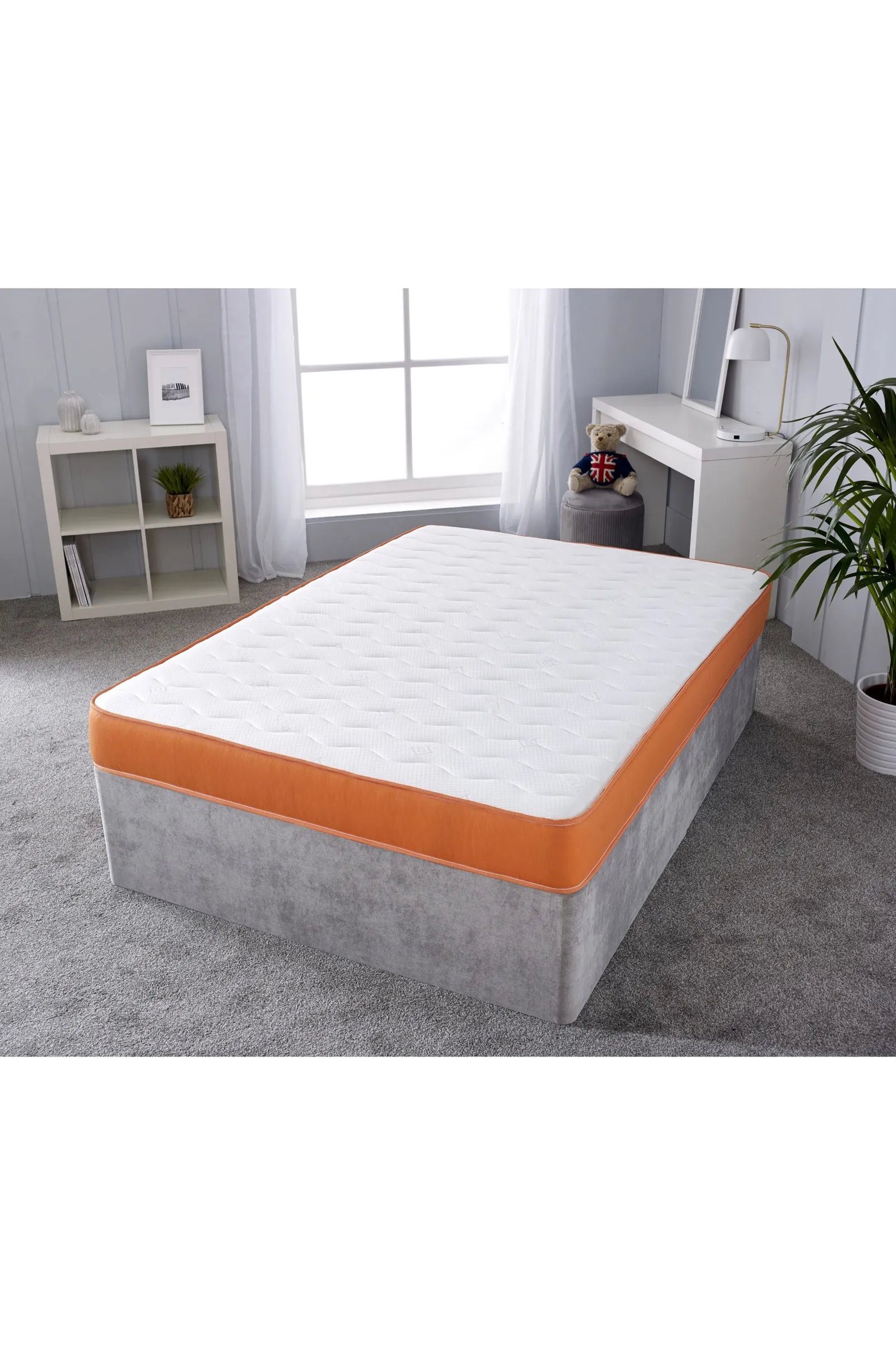 eXtreme Comfort Ltd 18cm Hybrid Memory Foam Spring Mattress CoolTouch Cover in Orange 2