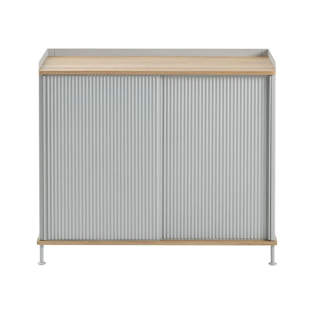 Muuto Enfold Tall Sideboard Oak and Grey 3