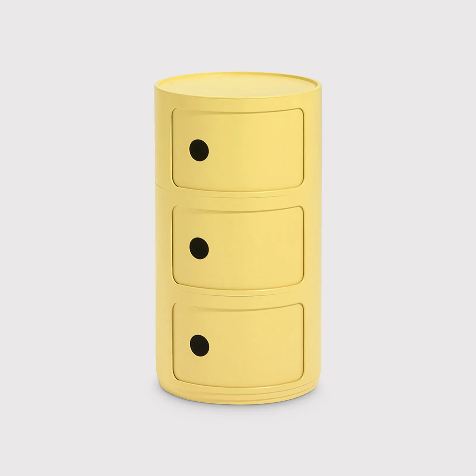 Kartell Componibili Bio 3 Drawer Storage Unit Table, Yellow Plastic | Barker & Stonehouse 1