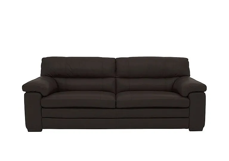 Cozee 3 Seater Pure Premium Leather Sofa - Dark Chocolate - Sofas and Armchairs - In Time for Christmas