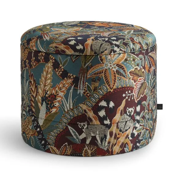 Natures Exhibitionist Round Storage Ottoman 2