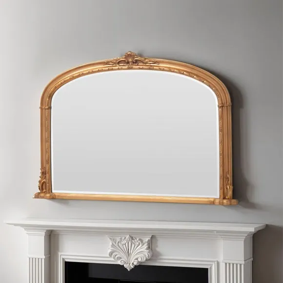 Yearn Victoria Arched Bevelled Overmantel Wall Mirror