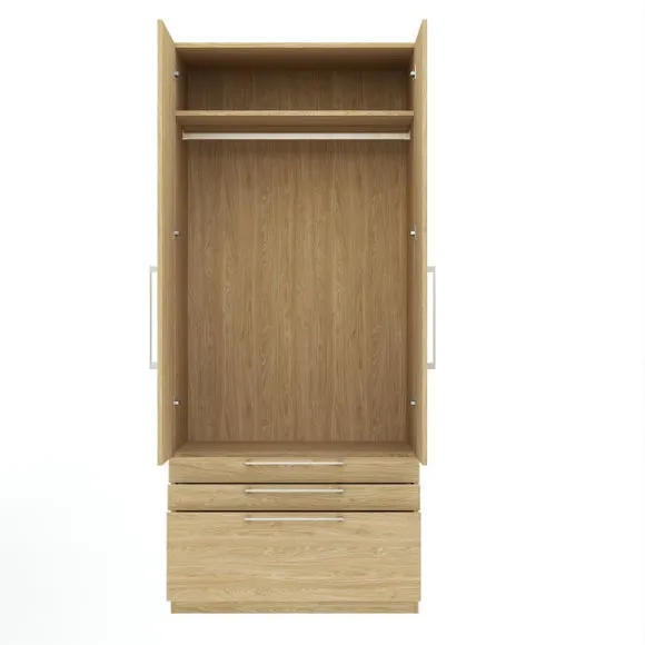 Foster Double 3 Drawer Wardrobe 4