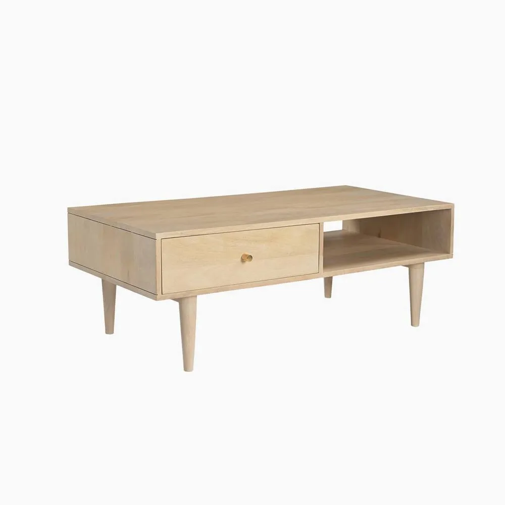 FurnitureboxUK Everest Rectangle White Oak Wood Storage Coffee Table in Light Brown 4