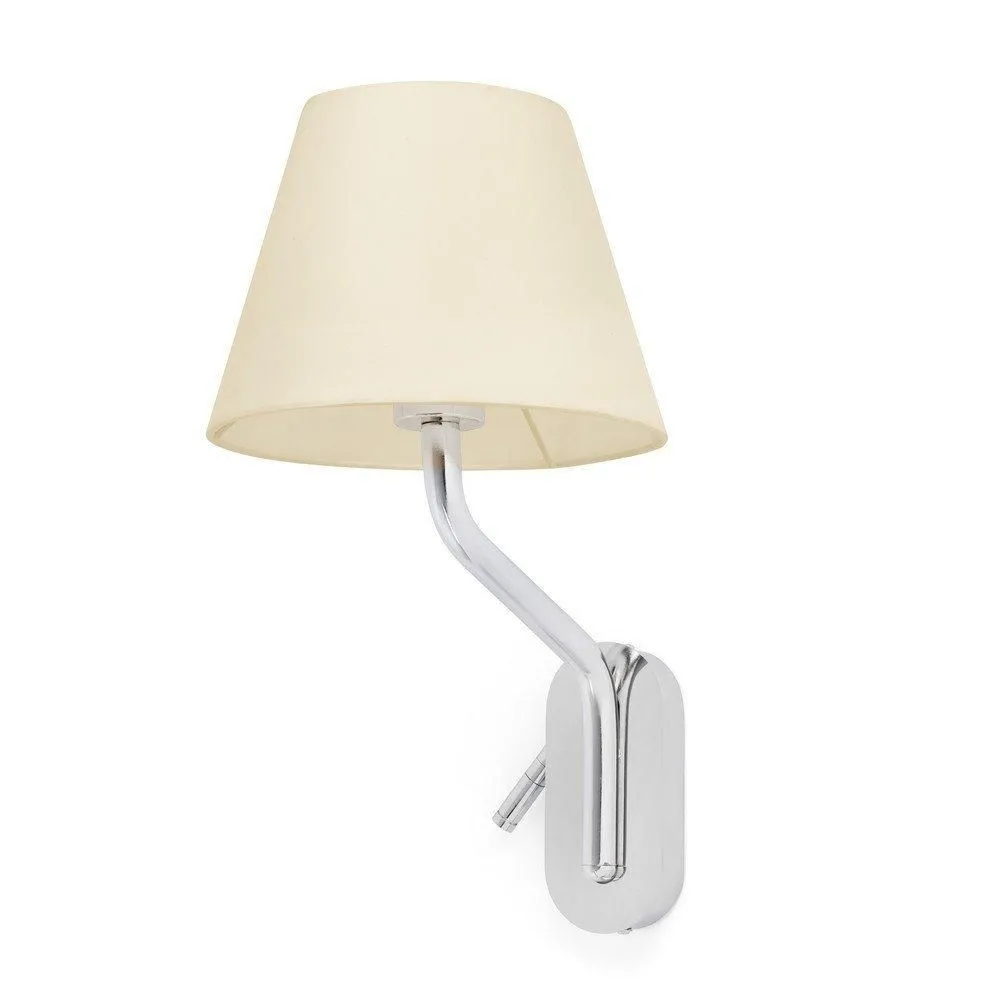 Netlighting Eterna Reading Light Wall Light Chrome E27 in Grey