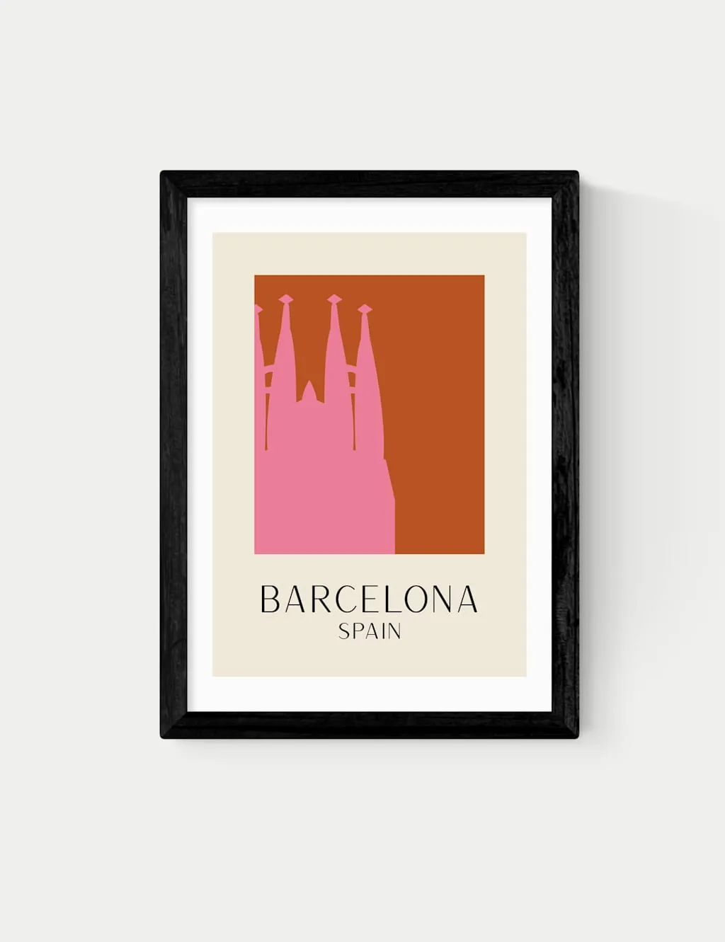 East End Prints Barcelona Framed Art Black