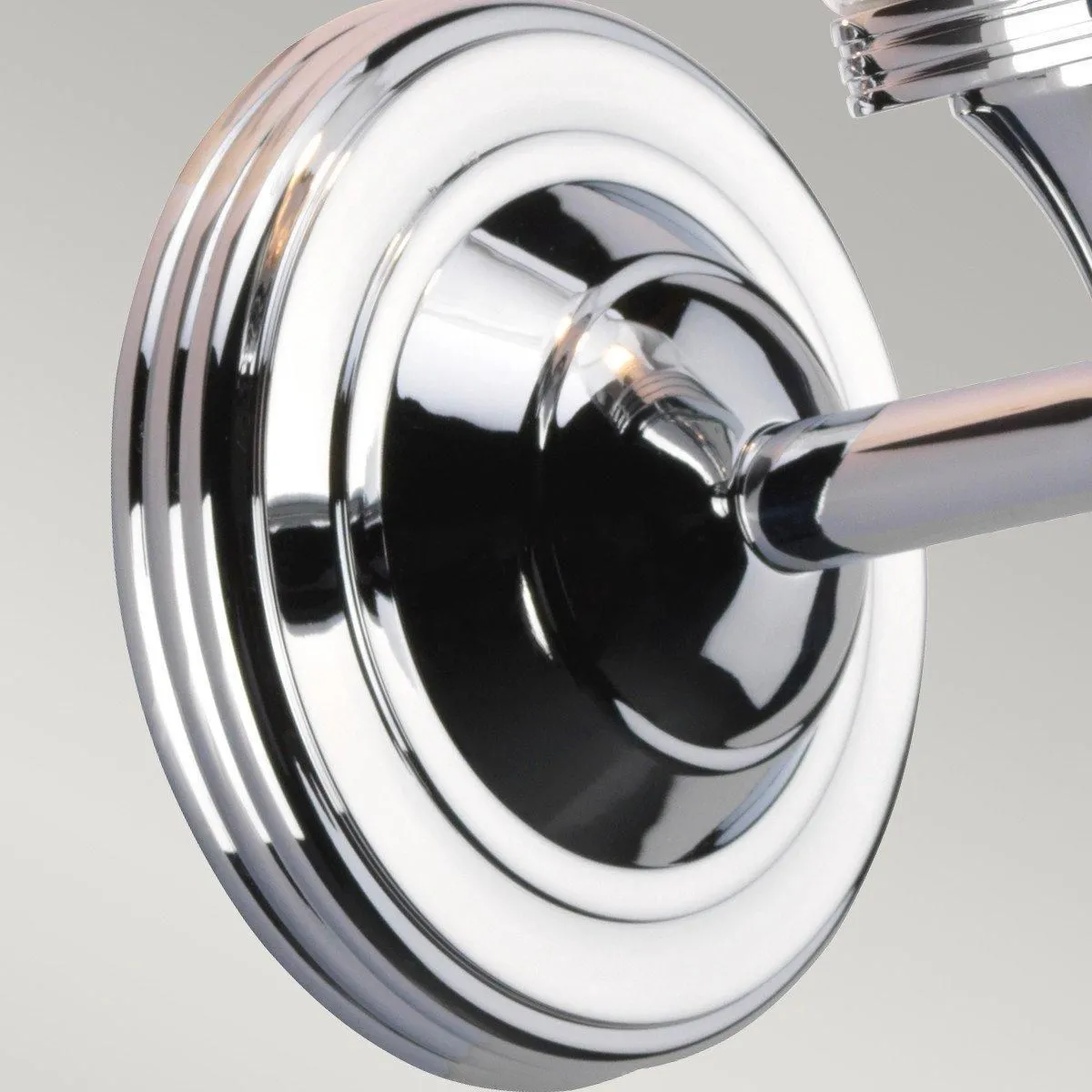 Netlighting Austen 1 Light Bathroom Wall Light Polished Chrome IP44 G9 in Grey 2