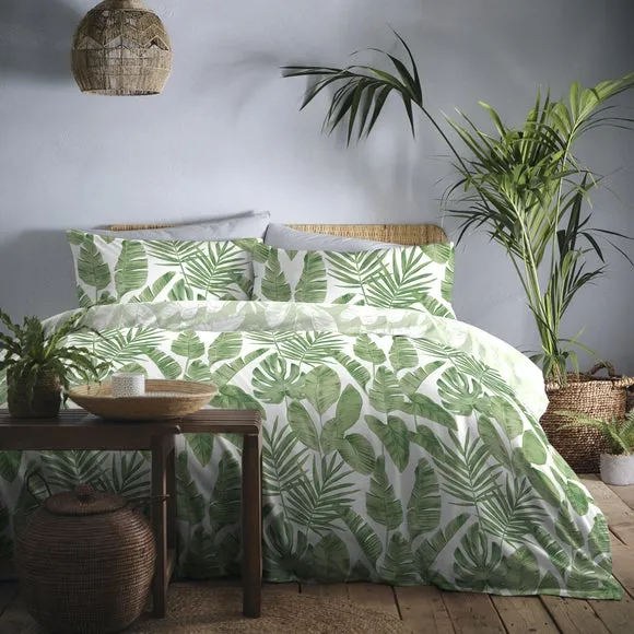 Tahiti Green Duvet Cover and Pillowcase Set 1