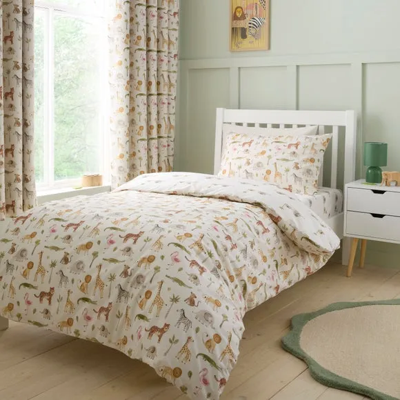 Little Wild Ones 100% Cotton Quilt Cover & Pillowcase Set