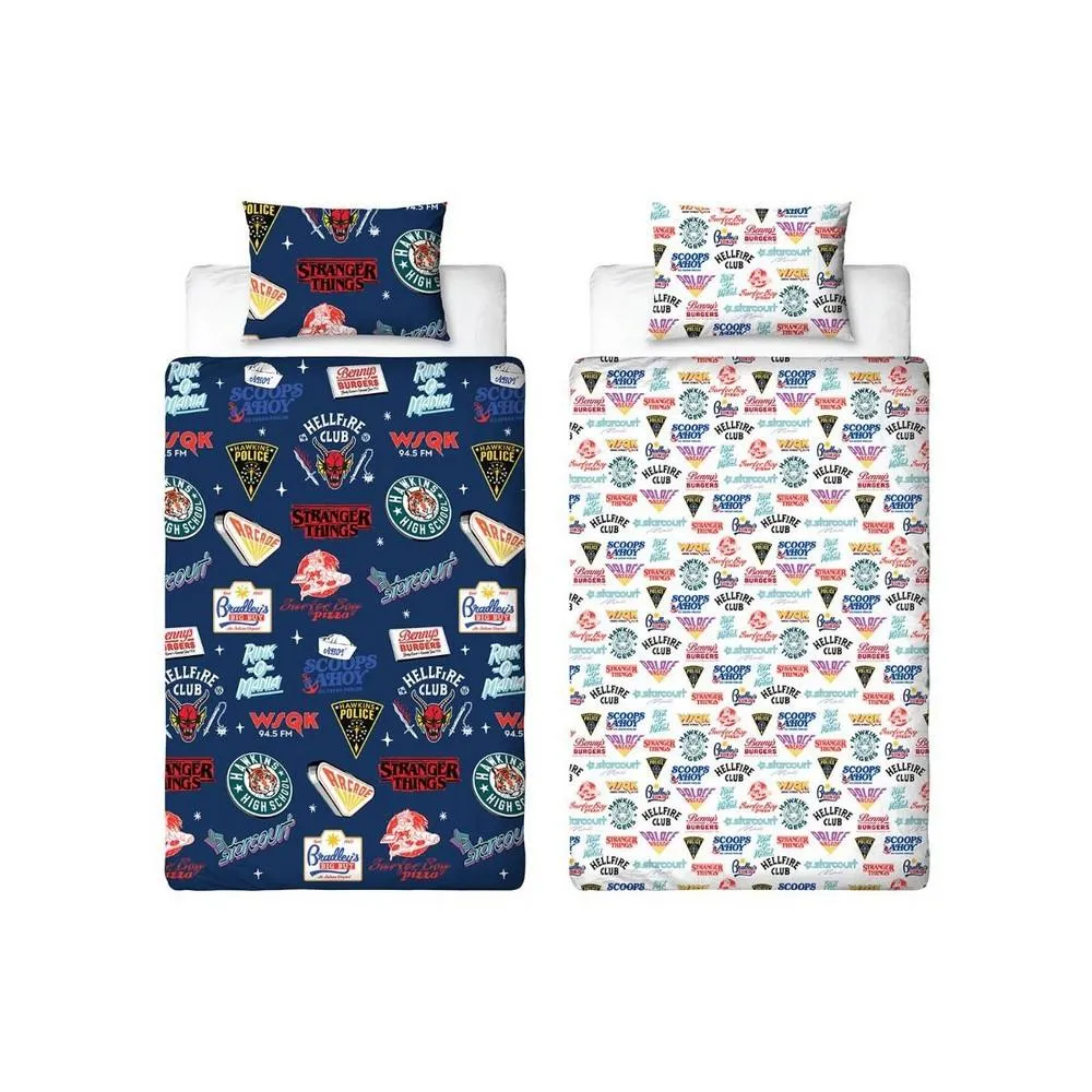 Stranger Things Demogorgon Duvet Set in Blue
